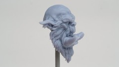 3d Printed Resin Head For Fantasy / Mythic Legions 1/12 Orc Beard Head #2