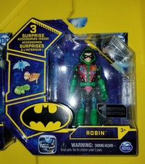 2021 Spin Master DC, Caped Crusader 4in: Deathstroke, Robin, Batwing. Lot of 3