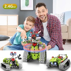VOPOGLNE 5 in 1 STEM Robot Building Kit, APP & Remote Control Robotics Building