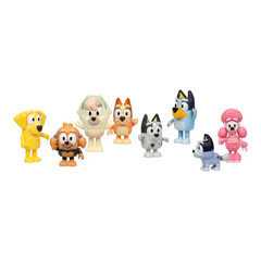 Bluey Neighborhood Friends 8 Pack, 2-2.5 Inch Articulated Figures, Toys for Kids