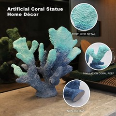 Accessoryway Blue Resin Coral Decorations Artificial Coral Statue Home Dcor