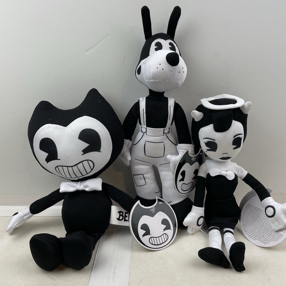 Lot of 3: Bendy and The Ink Machine 10″ Alice Angel Boris Plush Doll NWT