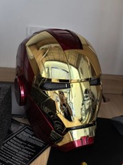 NEW AUTOKING Iron Man MK5 1:1 Helmet Wearable Voice-control Golden Mask Cosplay