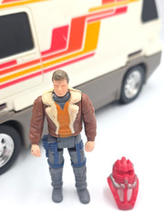 Vintage Kenner M.A.S.K. Slingshot 1986 Van w/ Ace Riker Figure Mask Not Complete