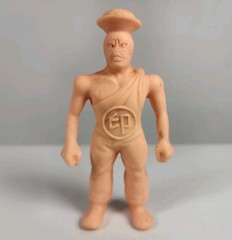 Lot of 2 Vintage Japanese Kinnikuman Flesh Color Figures Chainman & Curry Cook