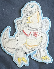 GRIMLOCK embroidered logo figure patch action autobot transformers wars T-Rex