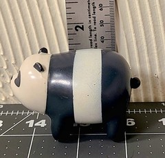 We Bare Bears Panda Bear Figure Black White Striped PVC Toy Cartoon Cake Topper
