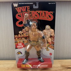 WWE Superstars LJN 2026 THE ROCK Chase Black Card 8″ Wrestling Figure – Creased