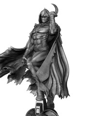 3D Printed Fan Art Moon Knight Sculpture by Wicked3d