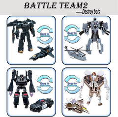 8 Pcs Mini Car Robot Toys, 3.5-Inch Small Hero Action Figures, Birthday Favors T