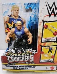 WWE Knuckle Crunchers Series 5 Cody RHODES Roman Reigns 4 Inch Action Figure Set
