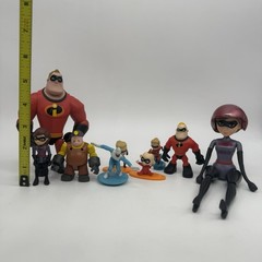 Disney The Incredibles Action Figure Toy Lot Mixed Elastigirl Mole Man Dash More