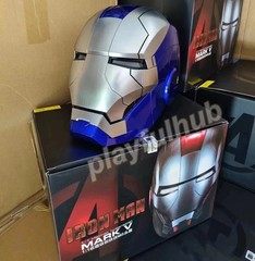 AUTOKING Iron Man MK5 1:1 Helmet Wearable Blue Ver. Voice-control Mask Cosplay