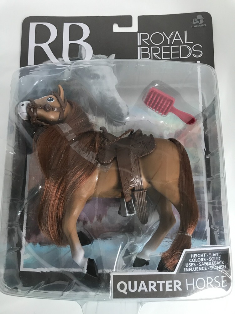 ROYAL BREEDS QUARTER Horse Figurine And Comb, Quarter Horse