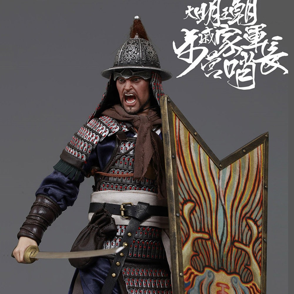 KONGLINGGE Ming Dynasty Qi troop walk camp guard leader 12in Figure KLG-R013