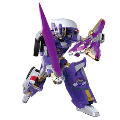 new Purple Sports Car Transforming Metal Cardbot WILD GUARDY Robot Card model