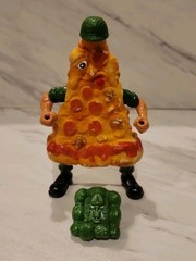 1988 Private Pizza w/ Hat/Backpack Vintage Food Fighters Mattel Figure