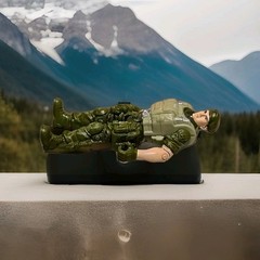 Vtg Chap Mei Possible Soldier Green Beret 3.75″ Action Figure Toy