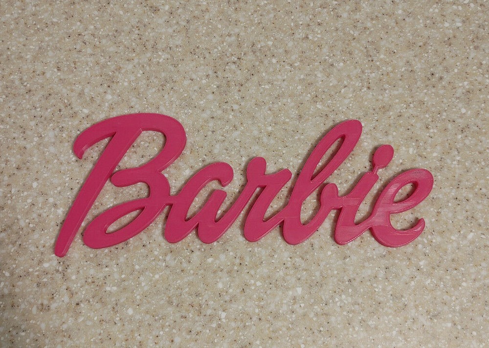 Huge! Barbie Style Logo sign decor ~12in