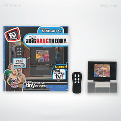 Tiny TV Classics The Big Bang Theory Season 4 Mini TV w/ Remote – Plays Clips!