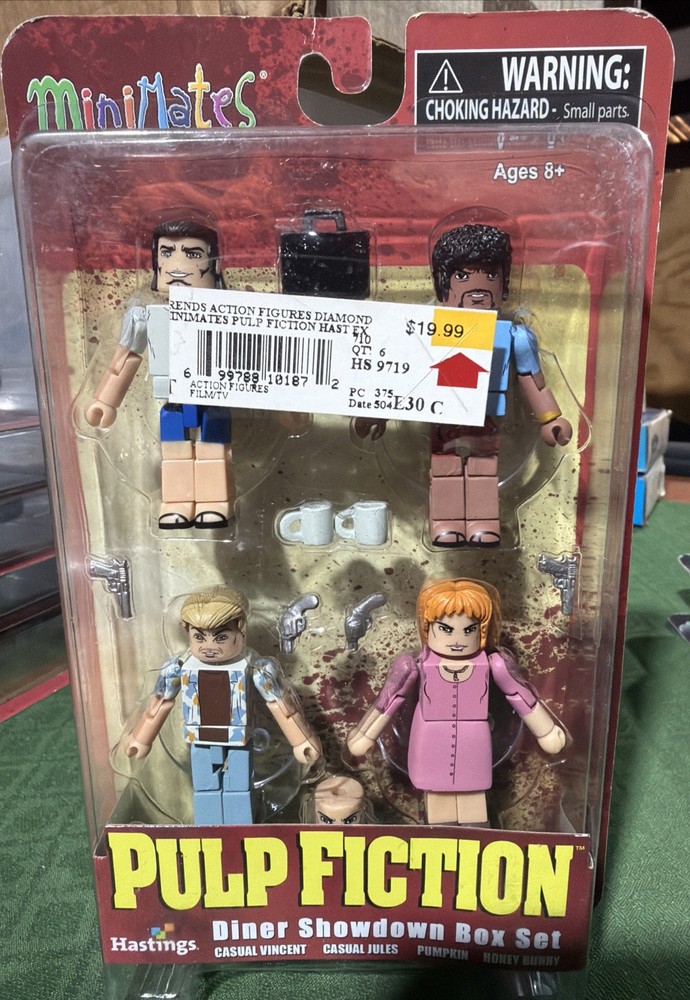Hastings Minimates Pulp Fiction Diner Showdown Box Set NIB Vincent Jules G1