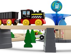 Battery Operated Locomotive Train, Magnetic Trains Toy for Wooden Tracks,