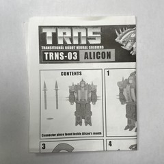 Alicon TRNS-03 Transformers Impossible Toys Masterpiece MP Scale Opened Box