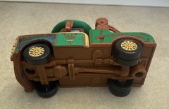 Disney Pixar Cars 2 Materhosen Mater Die-cast Car Green Hat Missing Feather