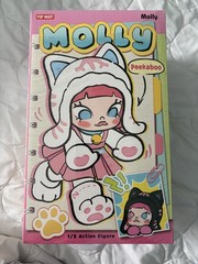 100% AUTHENTIC Pop Mart MOLLY PEEK A BOO 1/8 Action Figure – Regular (WHITE Cat)