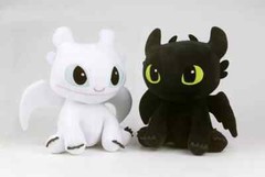 How To Train Your Dragon 3 Toothless Light Fury Plush Doll Sitting with Tag 9.8″