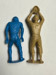 Vintage Marx Plastic Baseball Football Action Figures 60’s Lot of 2