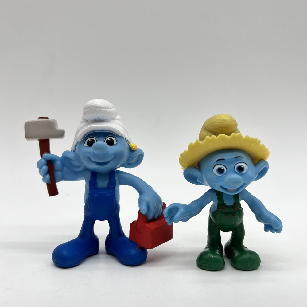 Smurf Action Figures Lot Of 2 Bundle Set Toys Cake Toppers