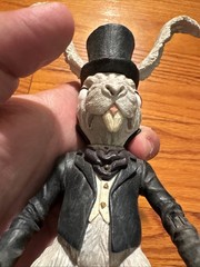 2001 American McGee Alice White Rabbit Figure Black Coat No Clock