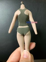1/12 Tank Top Underwear MILITARY Green For 6″ TBLeague T01 T03 Female Figure USA