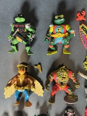 Vintage Teenage Mutant Ninja Turtles Action Figures Lot x11 w/ Accessories TMNT
