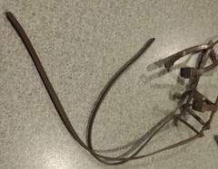 1960’s-70’s Marx Johnny West Brown Bridle Bit 2 Reins Nice Cond Intact #3
