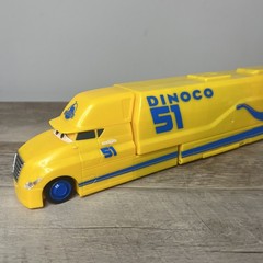 Disney Pixar Cars Cruz Ramirez #51 Dinoco Transporter Hauler Semi Truck Play Set