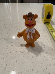 Vintage 1976 The Muppets Fozzie Bear Action Figure Free Ship in USA