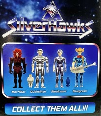 Super7 Reaction Silverhawks 4pk: MON*STAR., STEELHEART, BLUEGRASS, QUICKSILVER