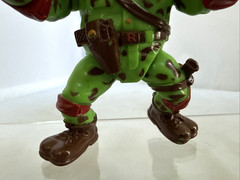 Vintage 1991 TMNT Mutant Military: Raph The Green Teen Beret Figure Loose (4.5″)