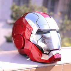2024 Iron Man MK5 1:1 Helmet Wearable Voice-control Cosplay Mask Silver AUTOKING
