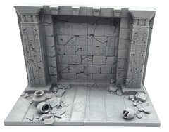 Ancient Temple Ruins Diorama Display | Indiana Jones Style Tomb Background