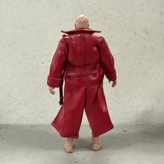 PB-LTC-RED2: 1/12 Red Faux Leather Wired Trench Coat for 6″ Medium & slim body