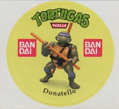 1989 TMNT DONATELLO Sticker 3″ (7.5 cm) Diameter Action Figures Promo Spain RARE