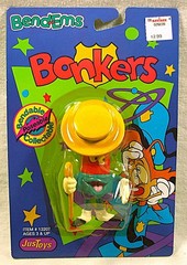 Bend-Ems☆1994 JusToys☆Disney Figure Set☆BONKERS, FALL APART RABBIT, TOON LIGHT