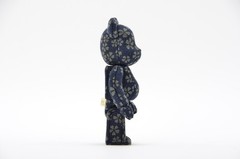 BE@RBRICK Kakinuma Toko Wood‑Kimekomi Indigo‑Sakura 175 mm w/Premium Wrapped Box