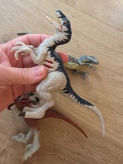 Jurassic Park Damage Wound Dinosaur Figures Lot X3 Atrociraptor & Velociraptor