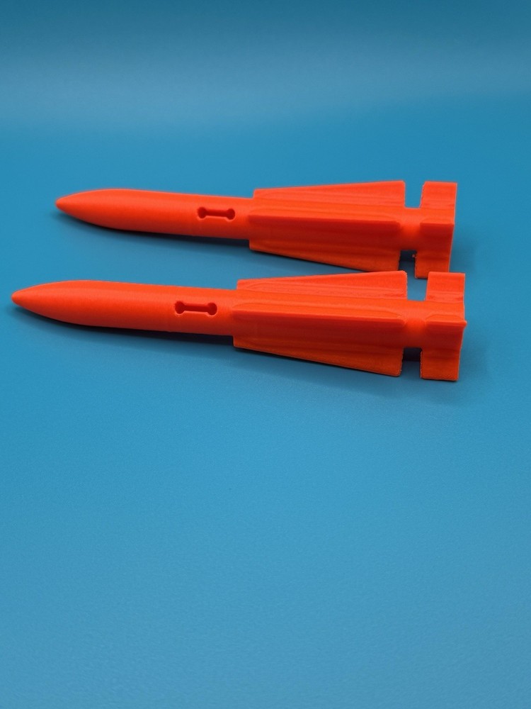GI Joe Repro Night Force Boomer Missiles 1 Pair 3D Printed Original Color