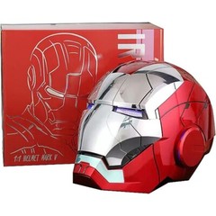 2024 Iron Man MK5 1:1 Helmet Wearable Voice-control Cosplay Mask Silver AUTOKING