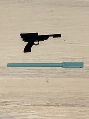 Star Wars Repro Vintage Kenner Style Jedi Blue Lightsaber Black Palace Blaster